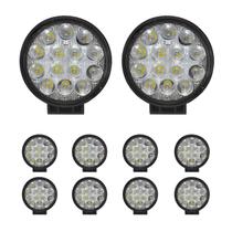 10x Farol De Milha 14 Led 42w 12v/24v Redondo Off-road 6000k 10x Farol De Milha 14 Led 42w 12v/24v Redondo Off-road 6000k