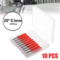 10x Fresa Cnc Router Pcb 20º X 0.1mm X 3.175mm