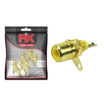 10x Jack Fêmea Rca Banhado Ouro Alta Qualidade Profissional