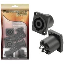 10x Jack Fêmea Speakon 4 polos Painel - Premium Pro 2 Furos 10x Jack Fêmea Speakon 4 polos Painel - Premium Pro 2 Furos