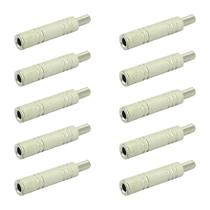 10x Jack J10/p10 Fêmea Estéreo Profissional Níquel Mola