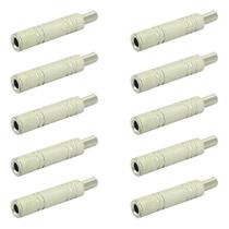 10X Jack J10/P10 Fêmea Estéreo Profissional Níquel Mola