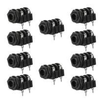 10x Jack J10/p10 Fêmea Mono - Painel Placa - Circuito Aberto