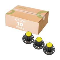 10x Knob Redondo Numerado Estriado c/ Parafuso 1426 Amarelo 10x Knob Redondo Numerado Estriado c/ Parafuso 1426 Amarelo