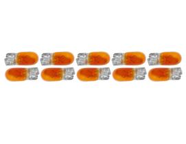 10X Lâmpada Filamento Esmagada T10 12V 3W W2.1x9.5D Laranja 10X Lâmpada Filamento Esmagada T10 12V 3W W2.1x9.5D Laranja