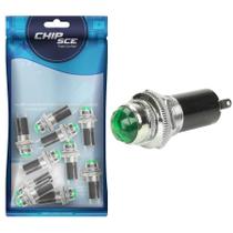 10X Lâmpada Sinaleiro Olho De Boi Ld16-4 / 220V - Verde