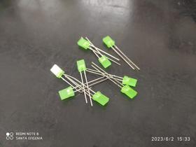 10x Led Verde Retangular 2,5x5mm
