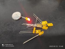 10x Led Vermelho Retangular 2,5x5mm