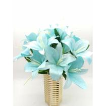 10x Lírio Artificial Buque Com 50 Flor Diversas Cores