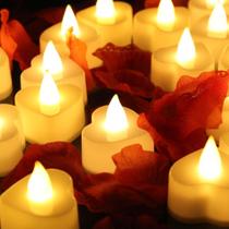 10x Luminária Vela De Led Eletrônica Coração Decorativa Festa 10x Luminária Vela De Led Eletrônica Coração Decorativa Festa