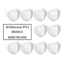 10X Máscara PFF2 Sem Válvula BR N95 Elástico Orelha PLASTCOR 700.32335