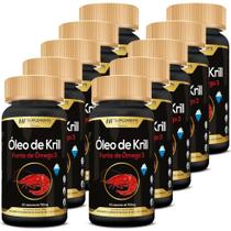 10x óleo de krill 60caps 750mg hf suplements