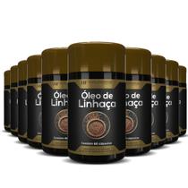 10x óleo de linhaça 1450mg 60caps premium hf suplements