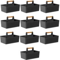 10X Organizadores Multiuso Flow Com Divisórias Preto OU 10X Organizadores Multiuso Flow Com Divisórias Preto OU