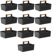 10X Organizadores Multiuso Flow Com Divisórias Preto - Ou 10X Organizadores Multiuso Flow Com Divisórias Preto - Ou