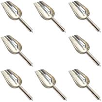 10x Pá de Inox Concha Pet Pegador Dosador de Gelo Cereal Grão Ração 10x Pá de Inox Concha Pet Pegador Dosador de Gelo Cereal Grão Ração