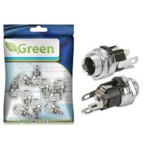 10X Peças - Jack Tipo P4 Fêmea Painel/Chassis 2,1 X 5,5Mm