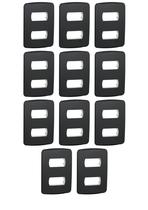 10x Placa Espelho 4x2 2 Mód. Grafite Miluz S3B77121 C/ Sup