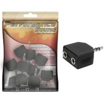 10x Plug Adaptador P2 Stereo Macho 2x J2/p2 Fêmea Stereo