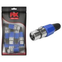10x Plug Cannon Fêmea - Premium Profissional - Série Chrome
