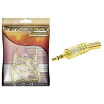 10x Plug Conector P2 Estéreo Profissional Reforçado Níquel 10x Plug Conector P2 Estéreo Profissional Reforçado Níquel