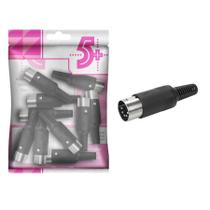 10X Plug Din 5 Pinos Macho 180 Graus - Alta Qualidade 10X Plug Din 5 Pinos Macho 180 Graus - Alta Qualidade