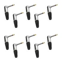 10x Plug P10 Mono Premium Profissional Série 90º Graus