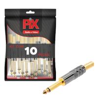 10x Plug P10 Mono Premium Profissional Série Ninja Gold 10x Plug P10 Mono Premium Profissional Série Ninja Gold