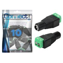 10x Plug P4 Fêmea com Borne 2,5mm (Jack J4)