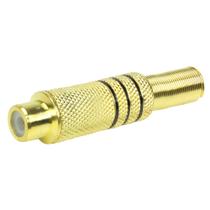 10x Plug Rca Fêmea Gold 24k Linha Profissional 6mm Original
