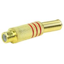 10x Plug Rca Fêmea Gold 24k Linha Profissional 6mm Original 10x Plug Rca Fêmea Gold 24k Linha Profissional 6mm Original