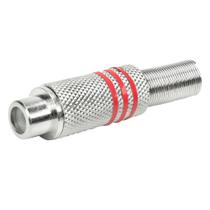 10x Plug Rca Fêmea Linha Profissional 6mm Vermelho -Original 10x Plug Rca Fêmea Linha Profissional 6mm Vermelho -Original
