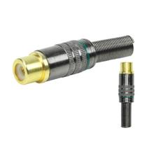 10x Plug Rca Fêmea Profissional Grafite - Ponta Ouro 24k 10x Plug Rca Fêmea Profissional Grafite - Ponta Ouro 24k