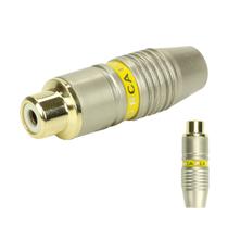10x Plug Rca Fêmea profissional Original Pix Ponta Ouro 24k