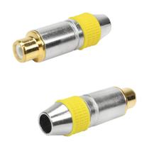 10x Plug Rca Fêmea profissional Style Pix Ponta Ouro 24k