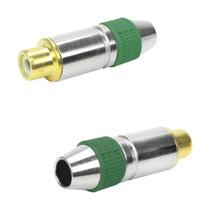 10x Plug Rca Fêmea profissional Style Pix Ponta Ouro 24k