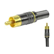 10x Plug Rca Macho profissional Grafite - Ponta Ouro 24k 10x Plug Rca Macho profissional Grafite - Ponta Ouro 24k