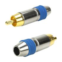 10x Plug Rca Macho profissional Style Pix Ponta Ouro 24k
