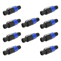 10x Plug Speakon 4 Polos - Premium Profissional Série Hard 10x Plug Speakon 4 Polos - Premium Profissional Série Hard