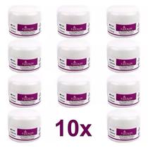 10x Pó Acrílico Pink E Clear Unhas De Porcelana Ezflow 30g