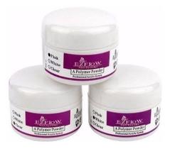 10x Pó Acrílico Pink E Clear Unhas De Porcelana Ezflow 30g
