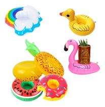 10X Porta Copo Infável Boia Para Piscina Bebida Flutuante