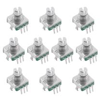 10x Potenciômetro Infinito Volume Encoder Automotivo Eixo 9mm