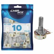 10X Potenciômetro Linear 2Kb L20/16Mm Com Porca E Arruela 10X Potenciômetro Linear 2Kb L20/16Mm Com Porca E Arruela