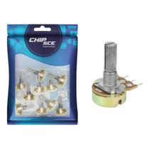 10X Potenciômetro Linear 5Kb L20/16Mm Com Porca E Arruela 10X Potenciômetro Linear 5Kb L20/16Mm Com Porca E Arruela