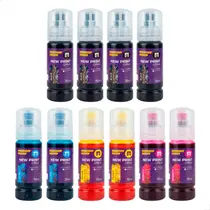 10x Refil Tinta New Print Para Epson 544 L3150 L3250 L3110 L3210 10x Refil Tinta New Print Para Epson 544 L3150 L3250 L3110 L3210