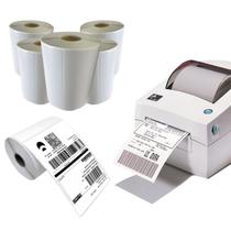 10x Rolos com 500 Etiquetas Térmicas Adesivas 10x15 Serrilhadas Para Impressora Térmica