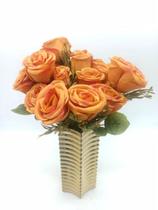 10x Rosa Artificial Buque Com 50 Flor Azul Amarelo Vermelho