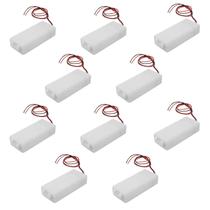 10x Suporte Para 2 Pilhas Aa Com Chave Liga/desliga e Tampa 10x Suporte Para 2 Pilhas Aa Com Chave Liga/desliga e Tampa