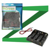 10x Suporte Para 4 Pilhas Aa c/Rabicho - ligação Paralelo 10x Suporte Para 4 Pilhas Aa c/Rabicho - ligação Paralelo